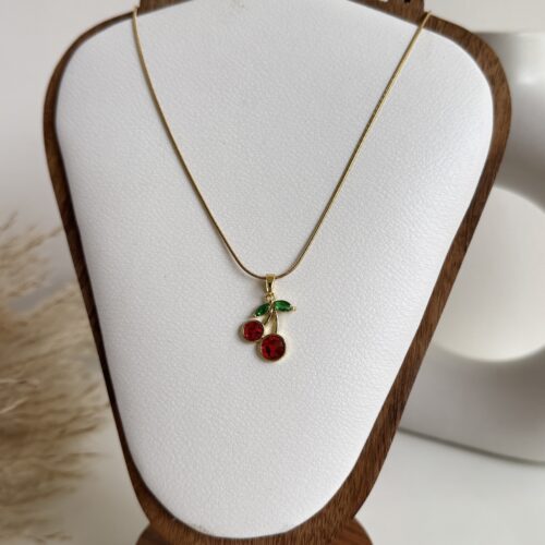 Fresh Cherry Charm Necklace