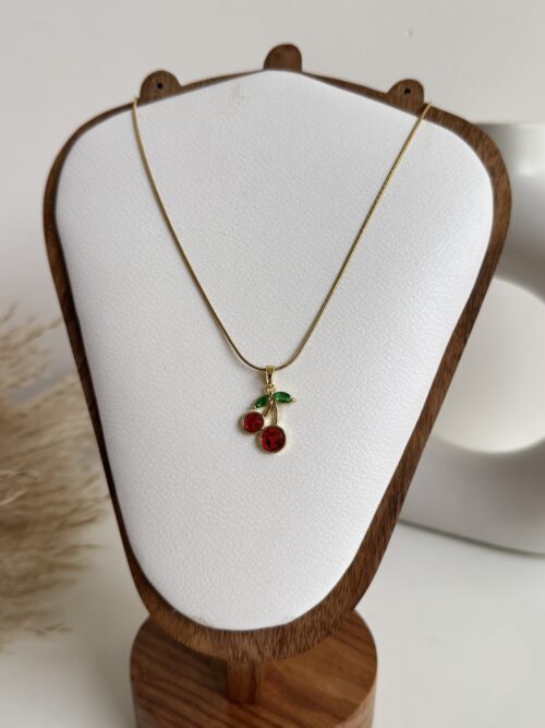 Fresh Cherry Charm Necklace