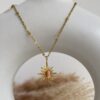 Golden Aura Pink Sun Necklace