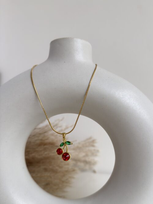 Fresh Cherry Charm Necklace
