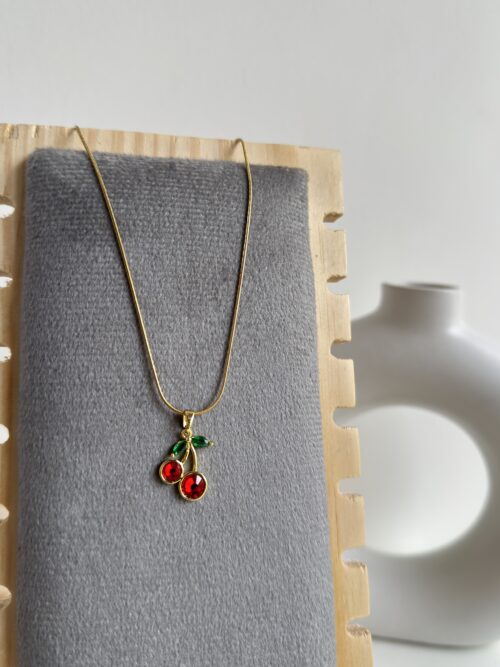 Fresh Cherry Charm Necklace