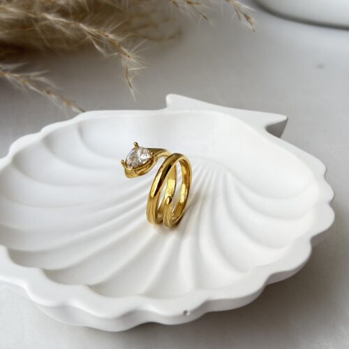 Eternal Embrace Pear Wrap Ring