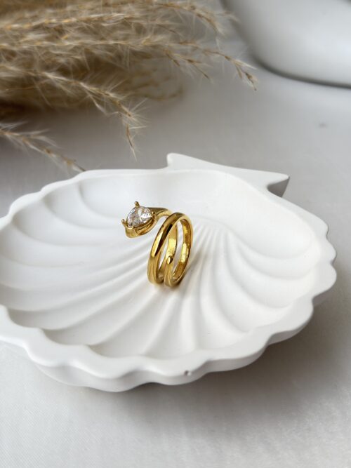 Eternal Embrace Pear Wrap Ring