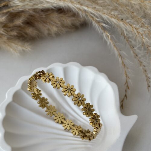 Golden Blossom Bangle