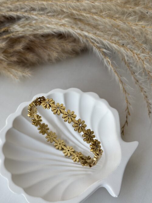 Golden Blossom Bangle