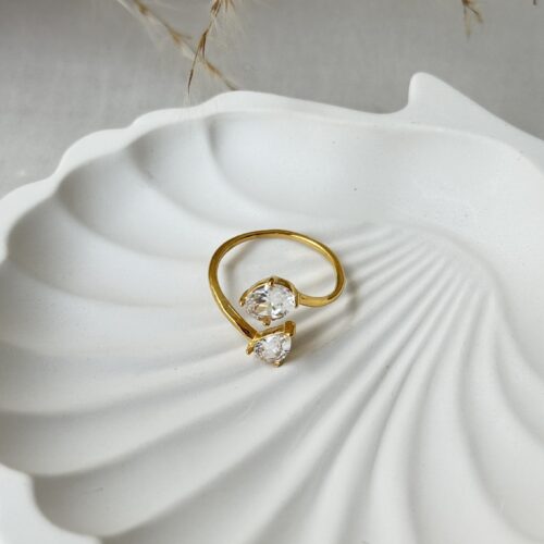 Harmony Duo Crystal Ring