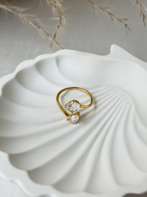 Harmony Duo Crystal Ring