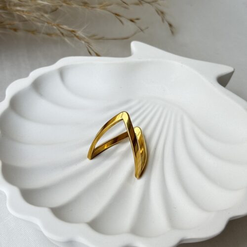 Modern Edge V Band Ring