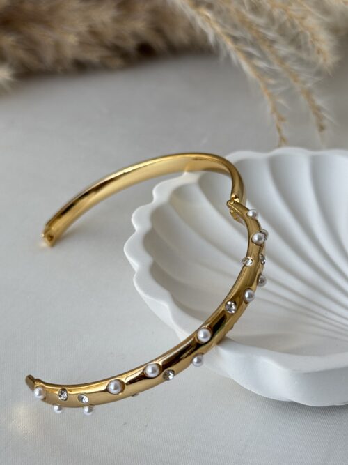 Pearl Halo Bangle