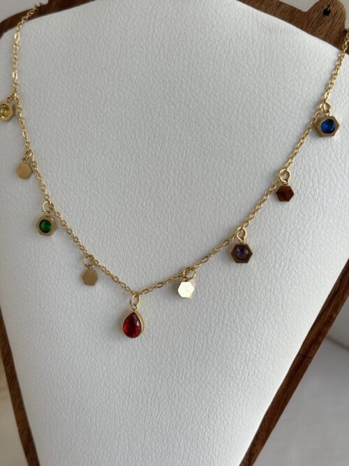 Easy Rainbow Drop Necklace