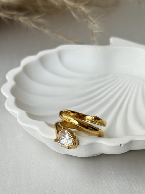 Eternal Embrace Pear Wrap Ring