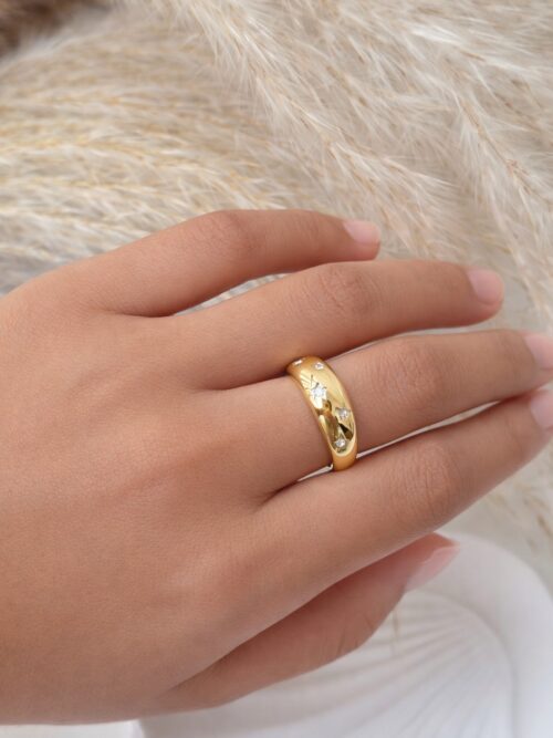 Celestial Dreams Star Band Ring