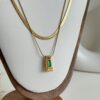 Emerald Layered Necklace