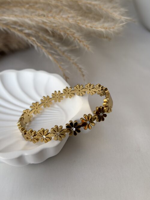 Golden Blossom Bangle