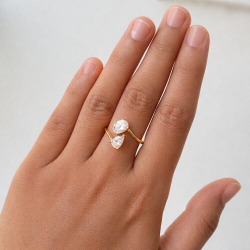 Harmony Duo Crystal Ring