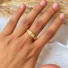 Golden Heart Charm Ring