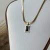 Calm Black Bar Necklace
