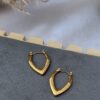 Sculpted Leaf Hoops