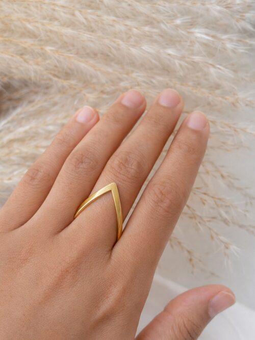 Modern Edge V Band Ring