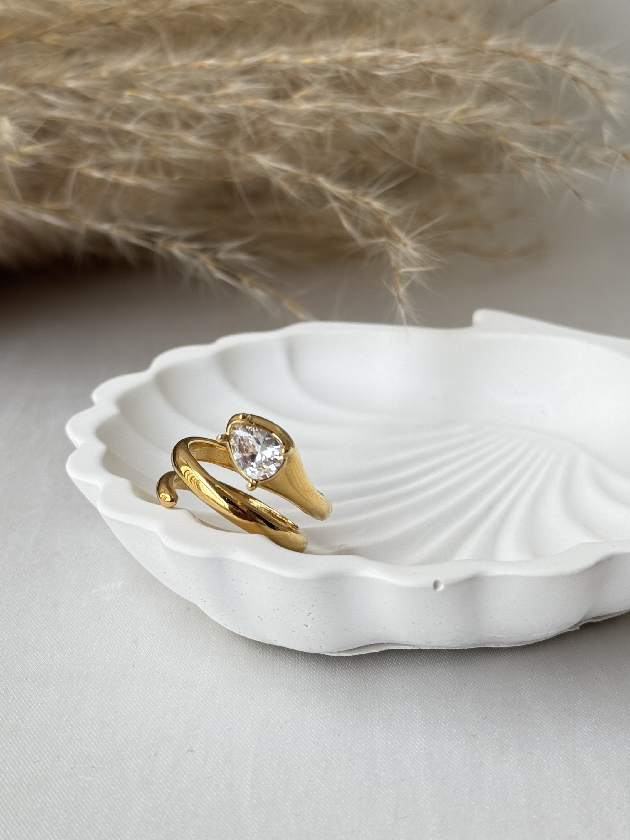 Eternal Embrace Pear Wrap Ring