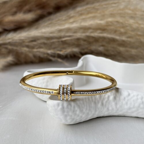 Trio Crystal Center Bangle