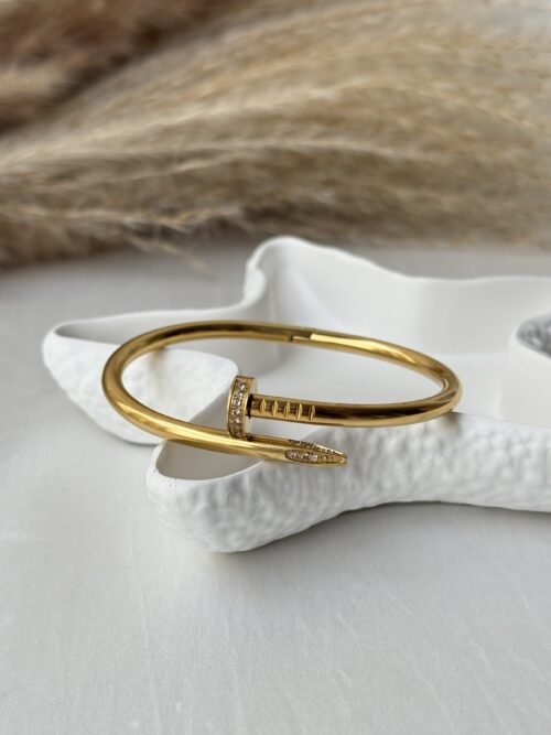 Iconic Nail Crystal Bangle