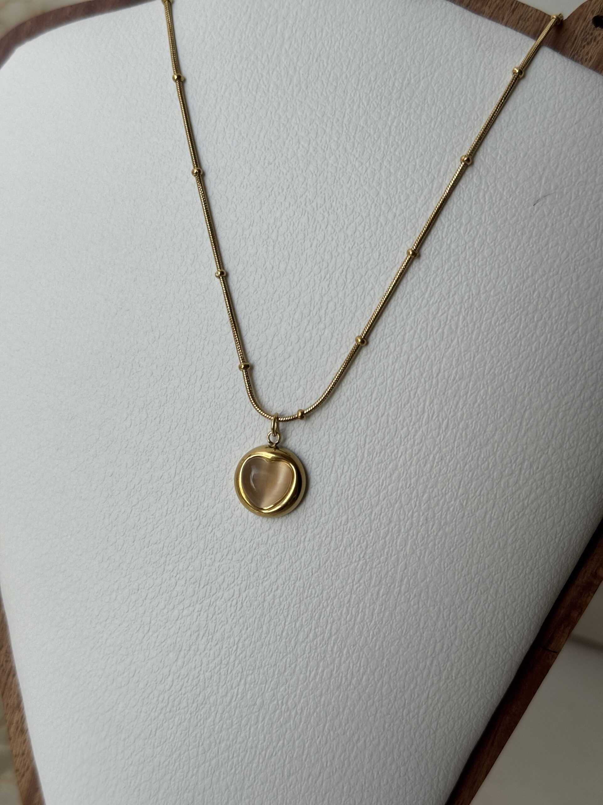 Peach Pearl Pendant Necklace