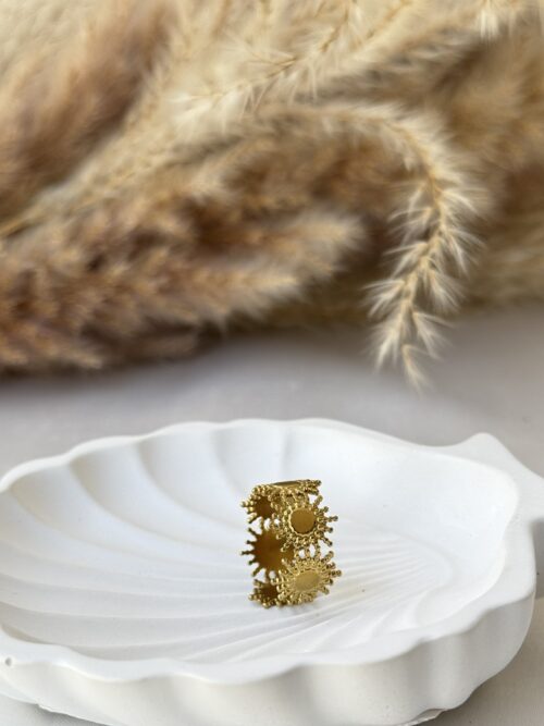 Adjustable Sunflare Crown Ring