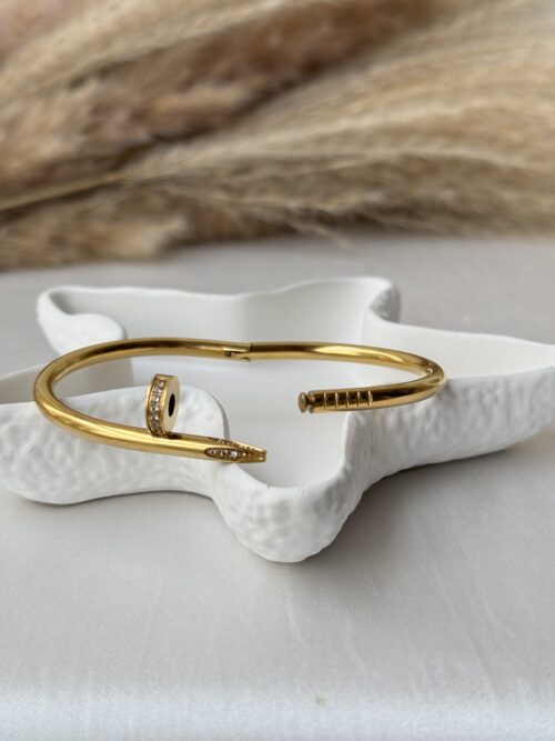 Iconic Nail Crystal Bangle