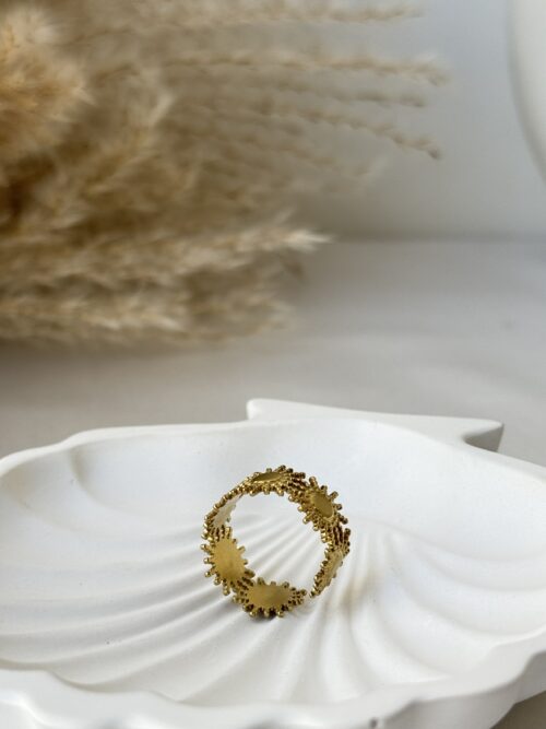 Adjustable Sunflare Crown Ring