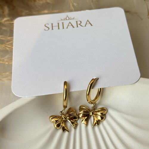 MAIN Bow Drop Hoop Earring