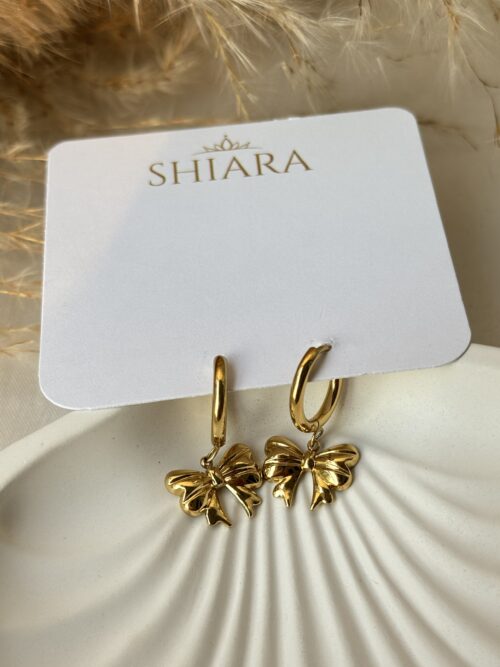 Bow Drop Hoop Earring