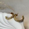 Crystal Studded Hoop Earring
