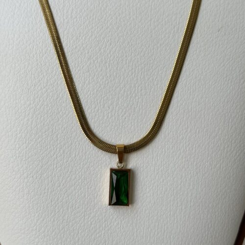 Calm Green Bar Necklace