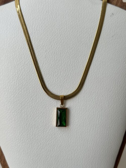 Calm Green Bar Necklace