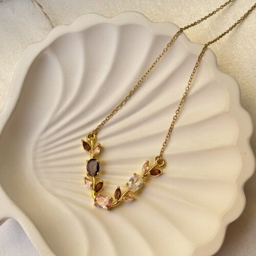 Blush Tulip Vine Necklace
