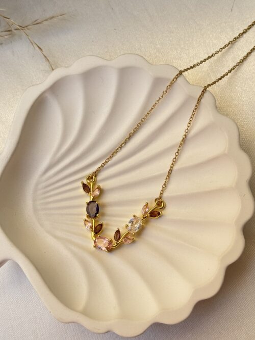 Blush Tulip Vine Necklace