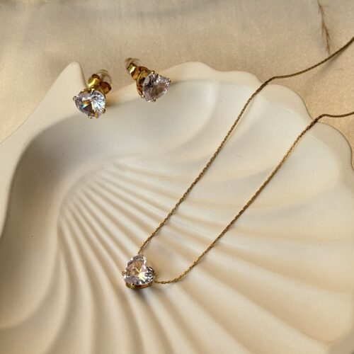 Diamond Glow Necklace Jewellery Set