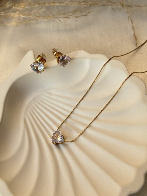 Diamond Glow Necklace Jewellery Set