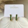 Emerald Angle Earrings