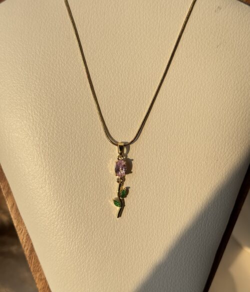 Blossom Pink Tulip Necklace