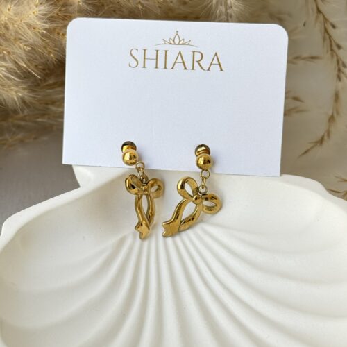 Ribbon Charm Earrings