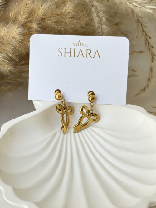 Ribbon Charm Earrings