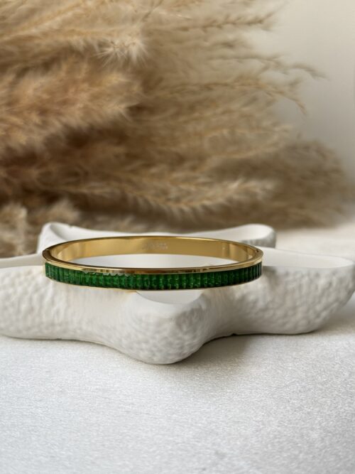 Emerald Line Bangle