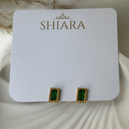 Emerald Stone Stud Earring