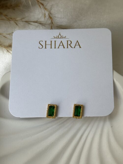 Emerald Stone Stud Earring