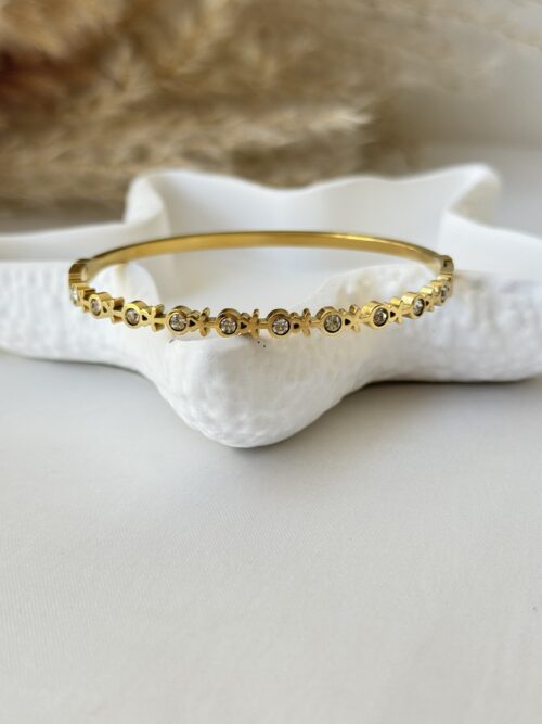 Sparkle Flower Bangle