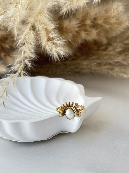 Adjustable Ivory Sun Ring