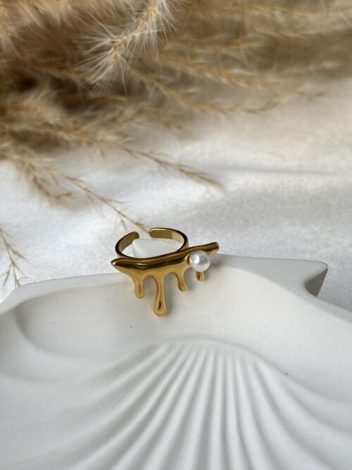 Melted Pearl Ring
