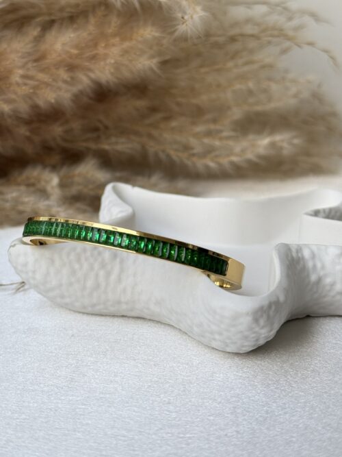 Emerald Line Bangle